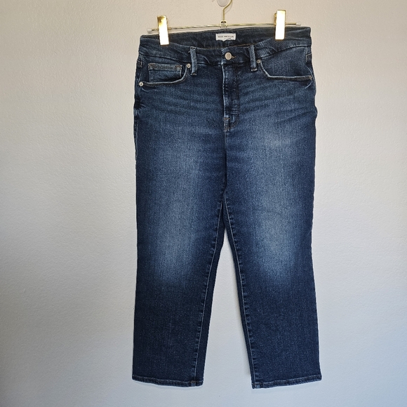 Good American | Good Petite Straight Indigo Blue Denim Stretch Jean Women 4 / 27 - Picture 5 of 9